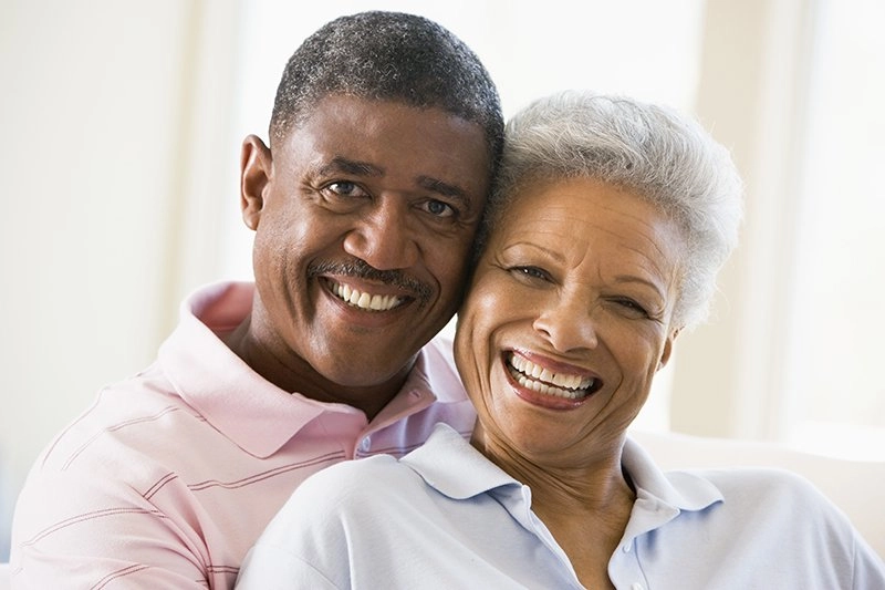 Senior Couple with Dental Implants at Livonia Laser Dentistry